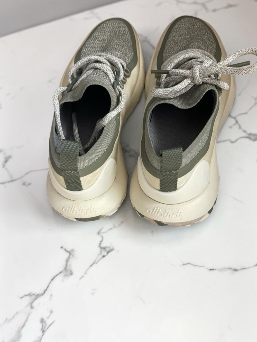 Allbirds Women’s Trail Runners Size 8.5 Stony Cream Rugged Green Sneakers - Picture 6 of 8